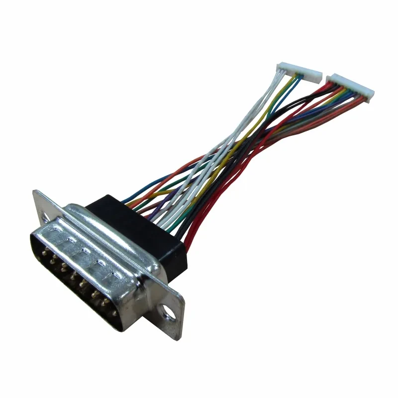 D-Sub 15 Plug to Pitch 1.25mm 12P Housing x 2 Cabl